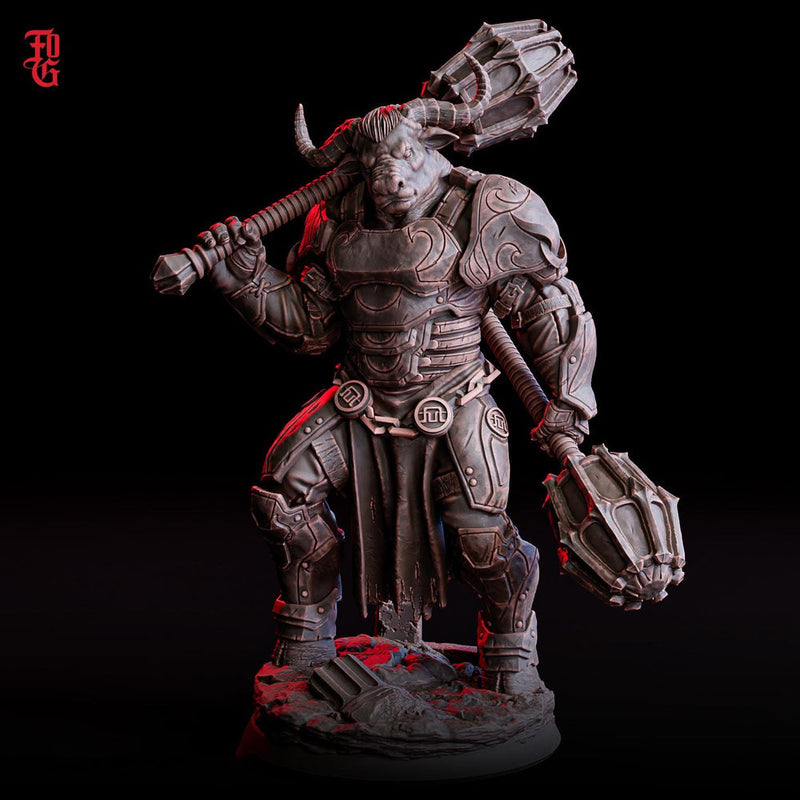 Minotaur Warlord, Fighter, PC / NPC Monster | 28mm, 32mm,54mm,75mm, 100mm Scale Resin Miniature | D&D 5e  | Pathfinder | Dungeons n Dragons - Only-Games