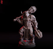 Minotaur Warlord, Fighter, PC / NPC Monster | 28mm, 32mm,54mm,75mm, 100mm Scale Resin Miniature | D&D 5e  | Pathfinder | Dungeons n Dragons - Only-Games