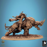 Daemon on Armored Muscular Beast Great Axe , Demon Devil Cavalry | Dungeons and Dragons 5e  | 28mm,32mm,54mm,75mm Scale | Pathfinder - Only-Games