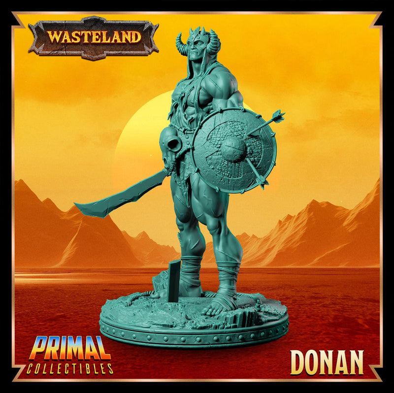 Legendary Barbarian with Sword and Shield | 28mm,32mm,54mm,75mm, 100mm Scale | Resin figurine Statue Miniature | Dungeons & Dragons 5e | - Only-Games