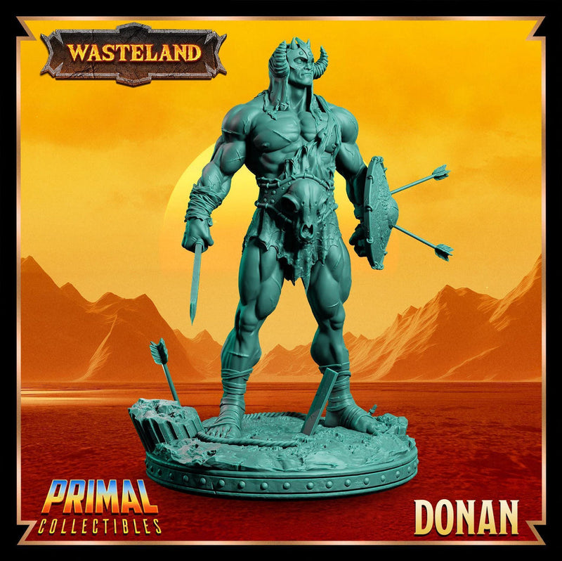 Legendary Barbarian with Sword and Shield | 28mm,32mm,54mm,75mm, 100mm Scale | Resin figurine Statue Miniature | Dungeons & Dragons 5e | - Only-Games