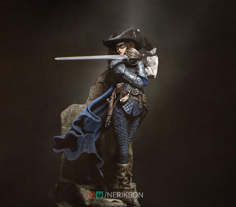 Human Female Rogue, Fighter, Swashbuckler Duelist PC / NPC Unpainted D&D 5e | 28mm,32mm,54mm,75mm,100mm | Pathfinder| - Only-Games