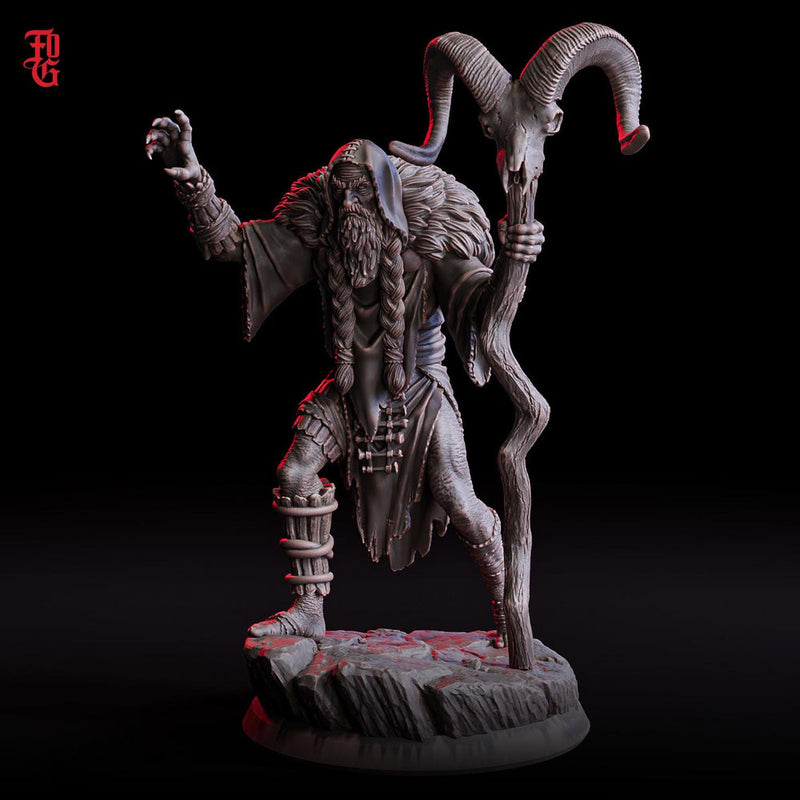 Circle of the Moon Druid, Cleric PC NPC | Resin Miniature 28mm,32mm,54mm,75mm,100mm Scale | Dungeons and Dragons 5e, Pathfinder | - Only-Games