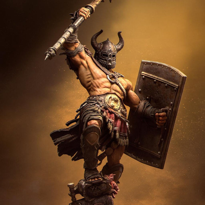 Human Barbarian With 2-handed Axe PC / NPC Unpainted Miniature | 28mm,32mm,54mm,75mm,100mm Scales | Dungeons & Dragons Pathfinder | NERIKSON - Only-Games