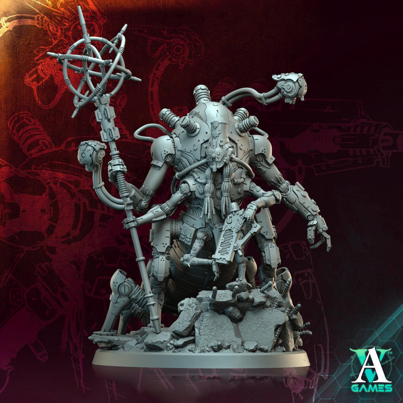 Sci-Fi Tech Cyborg Inquisitor Mech Miniature (2 sizes ) | 53mmx32mm & 108x70mm BASE SIZES | Resin Unpainted | - Only-Games