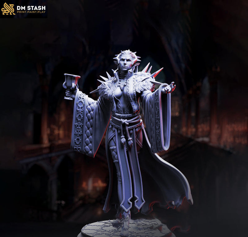 Female Vampire Noble Strahd NPC Miniature Two versions | 28mm,32mm,54mm,75mm,100mm Scales | Dungeons & Dragons DnD 5e - Only-Games