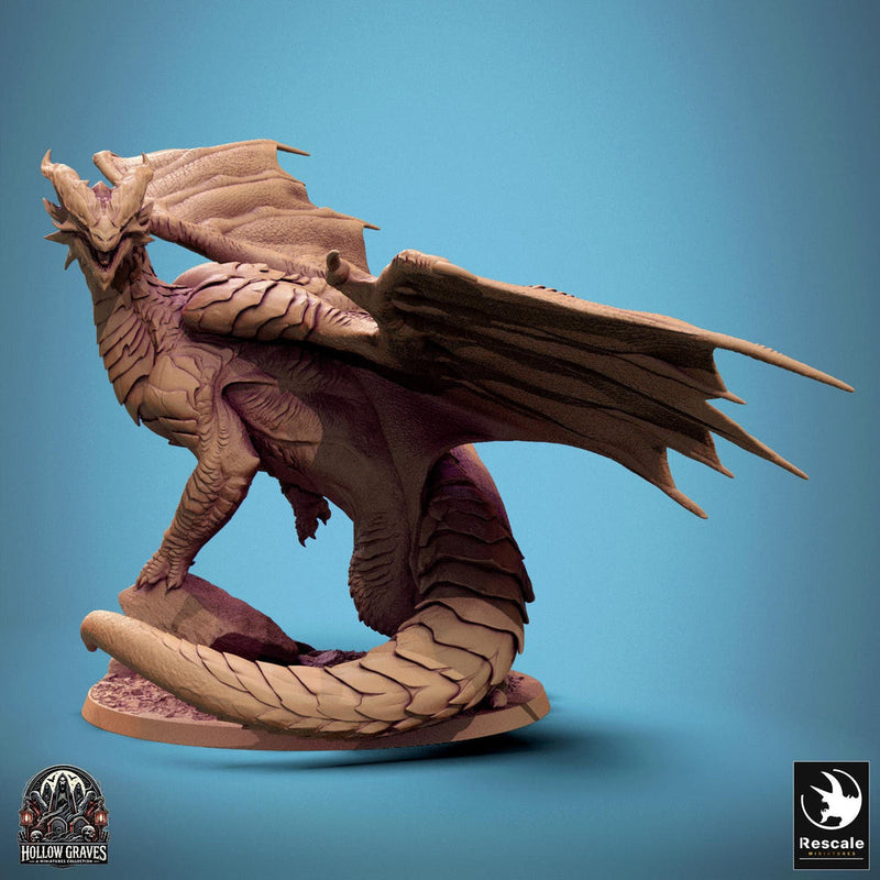 Legendary Dragon (4 sizes) D&D Miniature | 245mm Wing Span, 130mm Height | Resin Figurine | Dungeons and Dragons 5e Pathfinder | Great gift - Only-Games