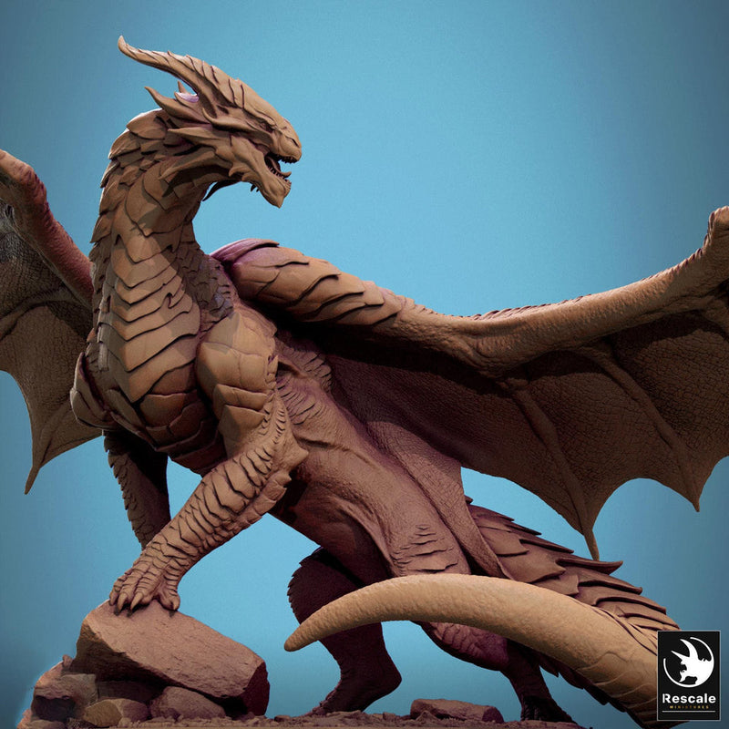 Legendary Dragon (4 sizes) D&D Miniature | 245mm Wing Span, 130mm Height | Resin Figurine | Dungeons and Dragons 5e Pathfinder | Great gift - Only-Games