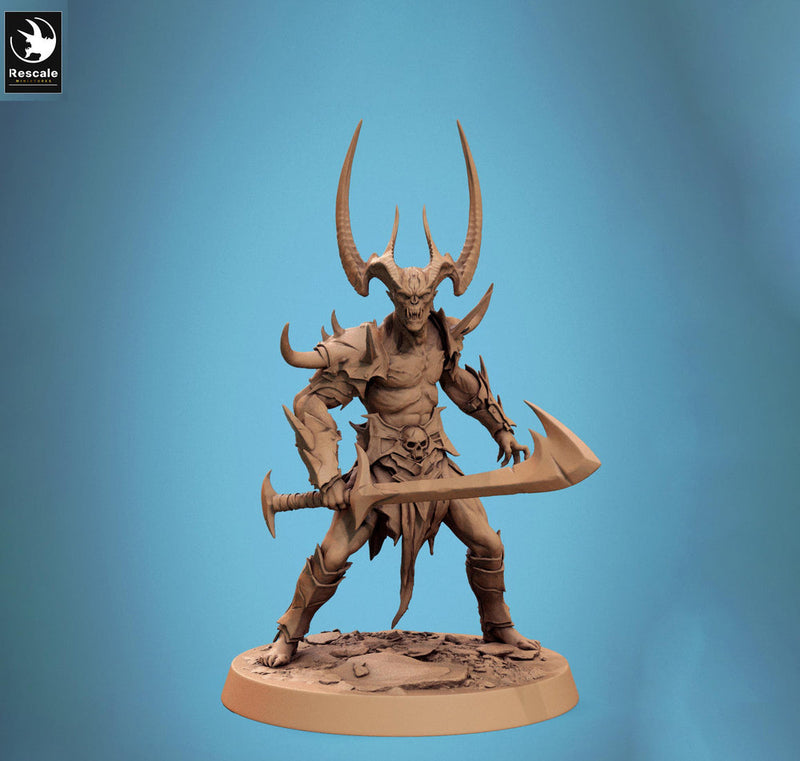 Chaos Fiend Demon, Daemon, Devils, Eldritch Horror, DnD Unpainted Miniature| 28mm proxy size,32mm ,54mm,75mm,100mm Scales Dungeons & Dragons - Only-Games