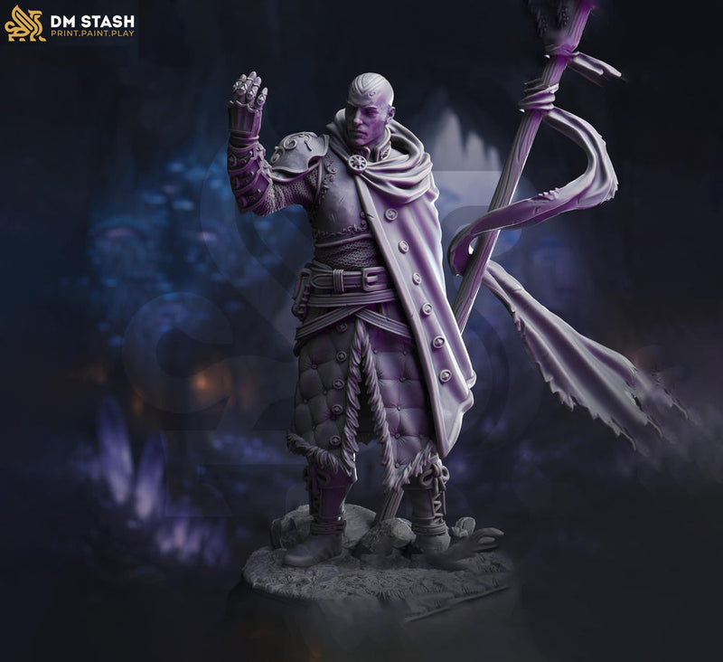 Human Male Psi Warrior, Fighter Warlock | 28mm, 32mm,54mm, 75mm, 100mm Scales | Dungeons and Dragons | Pathfinder | DM Stash - Only-Games