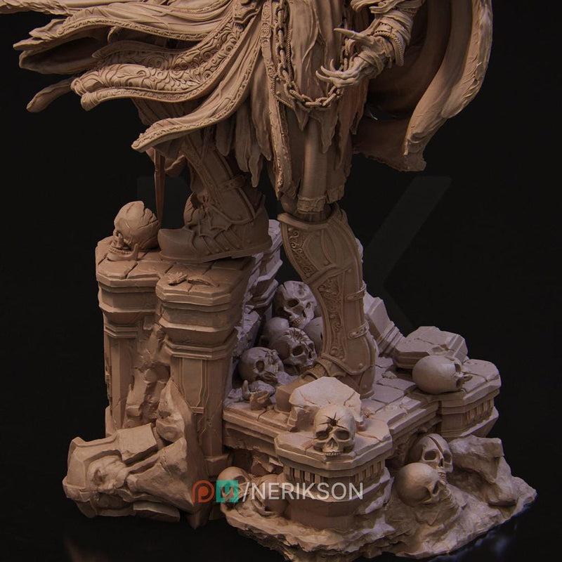 Death Knight Undead Lich Monster Unpainted Miniature | 28mm, 32mm, 54mm,75mm, 100mm Scales | Dungeons & Dragons Pathfinder | NERIKSON - Only-Games