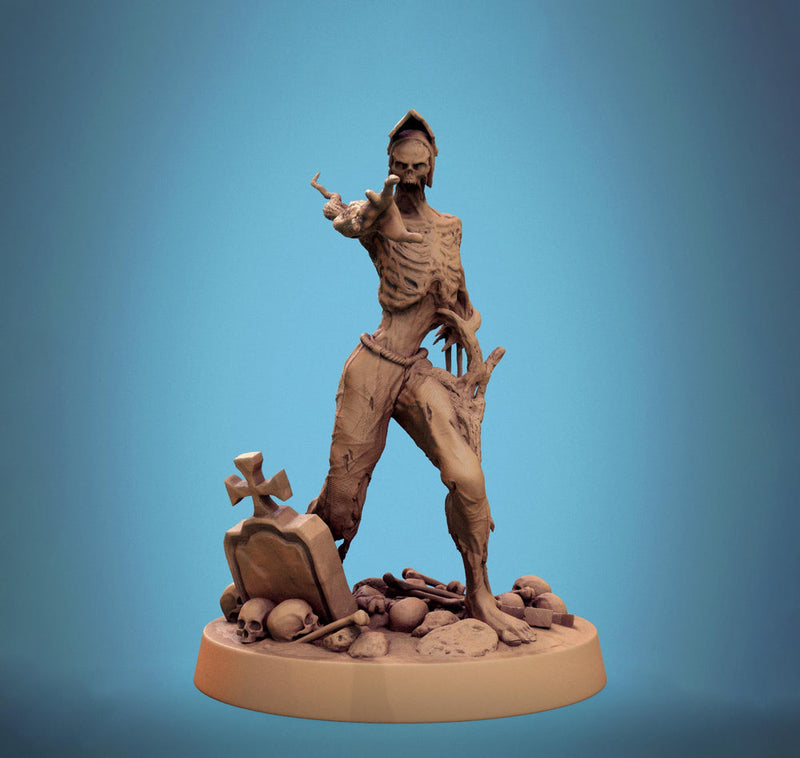 Zombie Warrior | Undead Unpainted miniature DnD | 5 Sizes /Scales| Pathfinder | - Only-Games