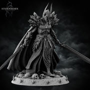 Death Knight, Oathbreaker Paladin Two Swords PC NPC | 28mm,32mm,54mm, 75mm, 100mm Scales| Dungeons & Dragons| Pathfinder | - Only-Games
