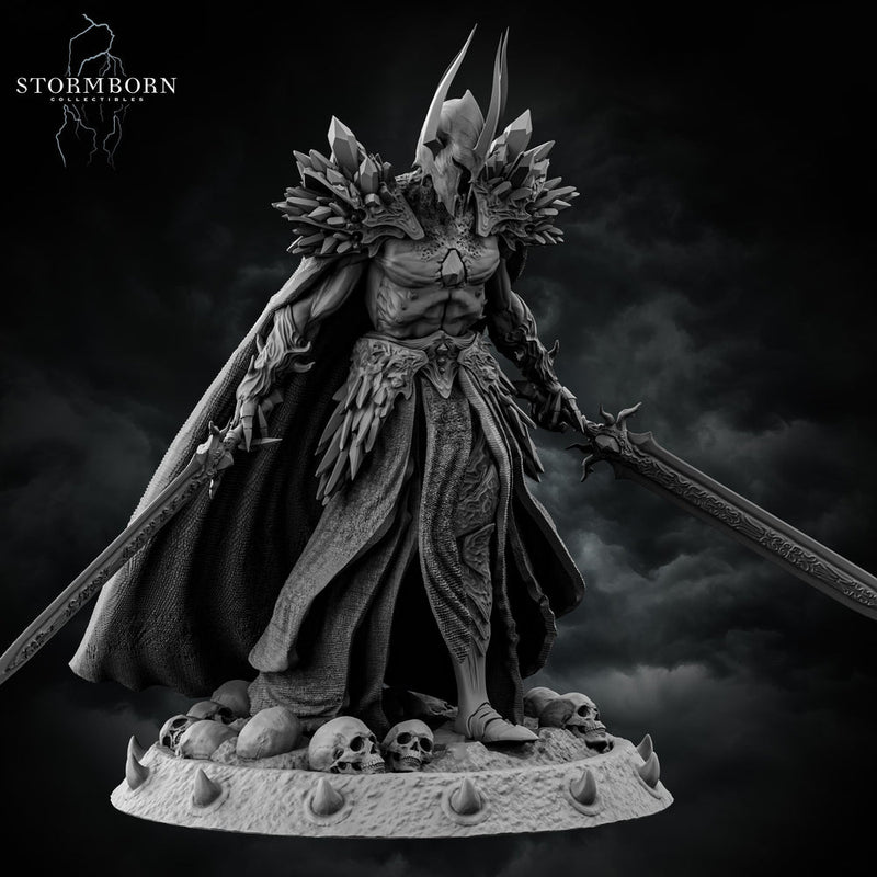 Death Knight, Oathbreaker Paladin Two Swords PC NPC | 28mm,32mm,54mm, 75mm, 100mm Scales| Dungeons & Dragons| Pathfinder | - Only-Games