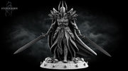 Death Knight, Oathbreaker Paladin Two Swords PC NPC | 28mm,32mm,54mm, 75mm, 100mm Scales| Dungeons & Dragons| Pathfinder | - Only-Games