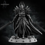 Death Knight, Oathbreaker Paladin Two Swords PC NPC | 28mm,32mm,54mm, 75mm, 100mm Scales| Dungeons & Dragons| Pathfinder | - Only-Games