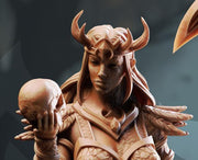 Human Female Sorcerer, Warlock Wizard | Unpainted Miniature | 5 Sizes /Scales | Pathfinder Figure | DnD - Only-Games
