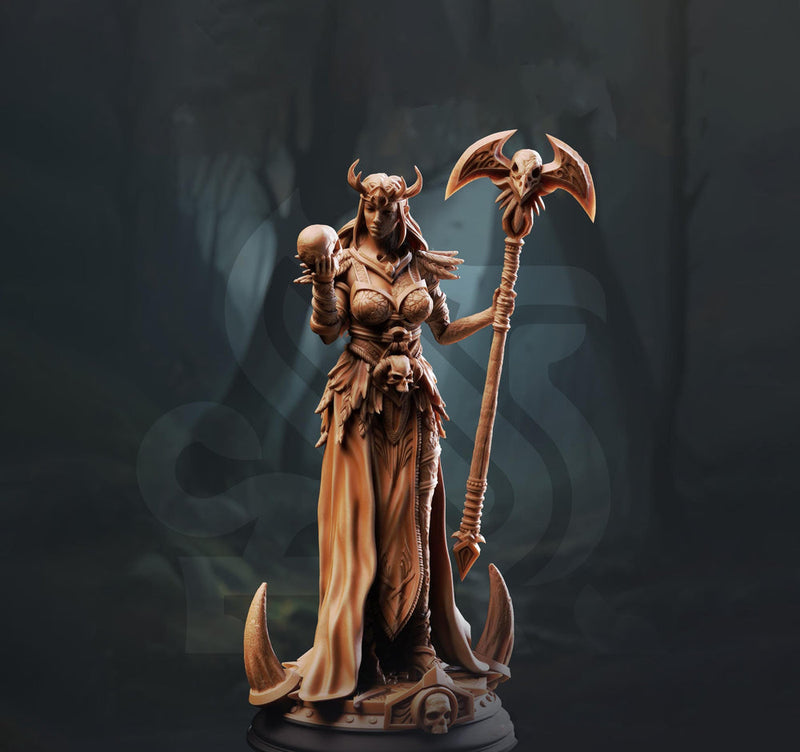 Human Female Sorcerer, Warlock Wizard | Unpainted Miniature | 5 Sizes /Scales | Pathfinder Figure | DnD - Only-Games