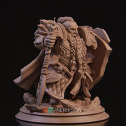 Dwarf Fighter, Paladin, Battle Master PC /NPC UNPAINTED D&D| 5 Sizes/Scales - Only-Games
