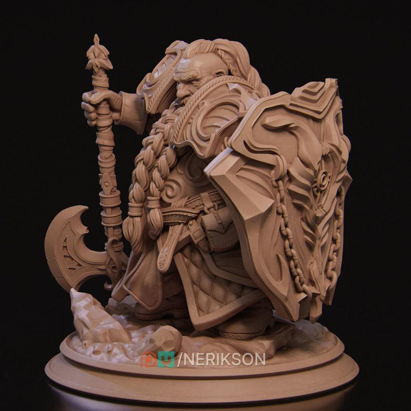 Dwarf Fighter, Paladin, Battle Master PC /NPC UNPAINTED D&D| 5 Sizes/Scales - Only-Games