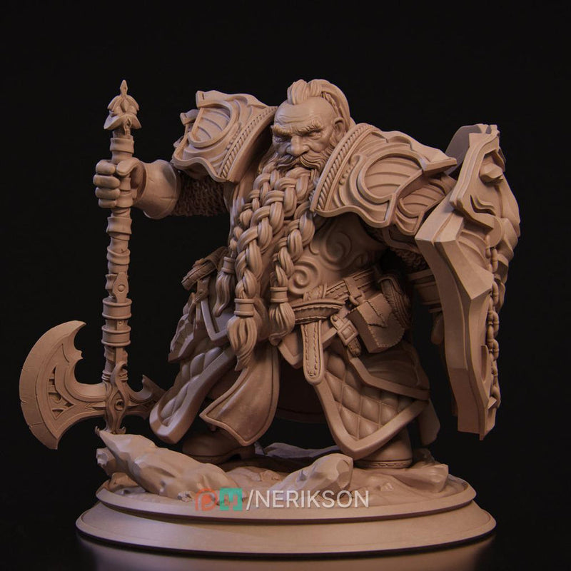 Dwarf Fighter, Paladin, Battle Master PC /NPC UNPAINTED D&D| 5 Sizes/Scales - Only-Games