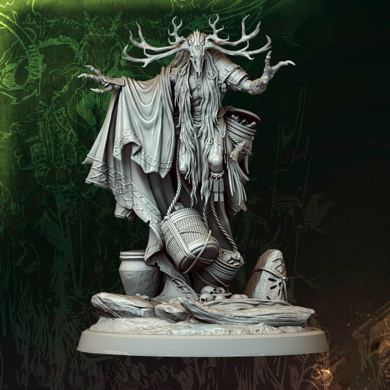 Wendigo, Druid, Ancient Verdant Lord Unpainted Miniature | 5 Sizes /Scales | Dungeons & Dragons - Only-Games