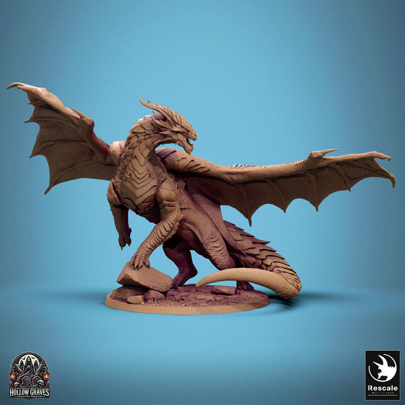 Legendary Dragon (4 sizes) D&D Miniature | 245mm Wing Span, 130mm Height | Resin Figurine | Dungeons and Dragons 5e Pathfinder | Great gift - Only-Games