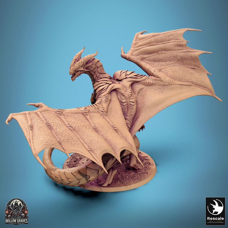 Legendary Dragon (4 sizes) D&D Miniature | 245mm Wing Span, 130mm Height | Resin Figurine | Dungeons and Dragons 5e Pathfinder | Great gift - Only-Games