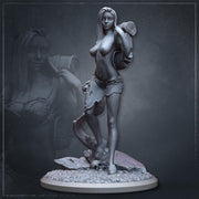Human Female Sorcerer, Druid PC NPC NSFW Topless versions | 5 Sizes/ Scales | Unpainted Miniature - Only-Games