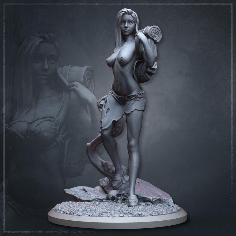 Human Female Sorcerer, Druid PC NPC NSFW Topless versions | 5 Sizes/ Scales | Unpainted Miniature - Only-Games