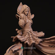 Human Female Hexblade Warlock, Wizard Conjurer PC /NPC Unpainted D&D| 5 Sizes/Scales| Pathfinder - Only-Games
