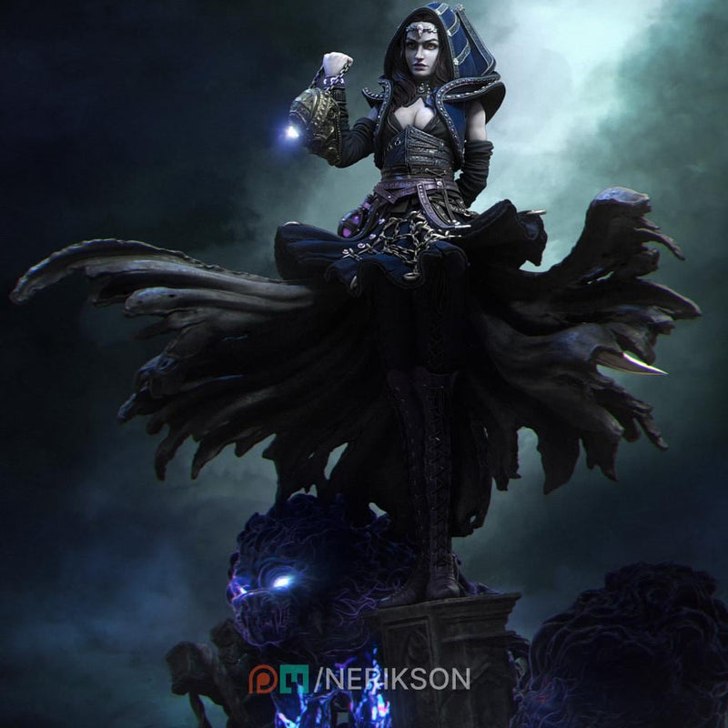 Human Female Hexblade Warlock, Wizard Conjurer PC /NPC Unpainted D&D| 5 Sizes/Scales| Pathfinder - Only-Games