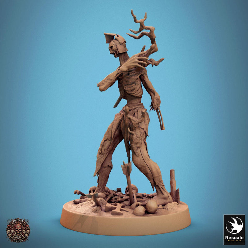 Zombie Warrior | Undead Unpainted miniature DnD | 5 Sizes /Scales| Pathfinder | - Only-Games
