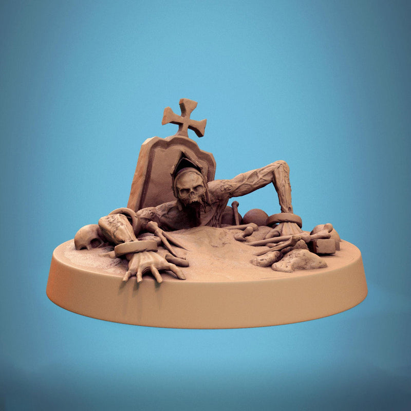Zombie Warrior | Undead Unpainted miniature DnD | 5 Sizes /Scales| Pathfinder - Only-Games