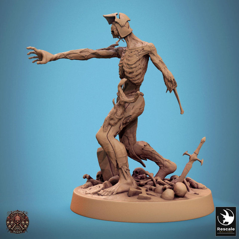 Zombie Warrior | Undead Unpainted miniature DnD | 5 Sizes /Scales| Pathfinder | - Only-Games