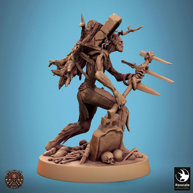 Zombie Warrior | Undead Unpainted miniature DnD | 5 Sizes /Scales| Pathfinder | - Only-Games