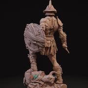 Human Male Fighter Gladiator Battle Master PC /NPC UNPAINTED D&D| 5 Sizes/Scales - Only-Games