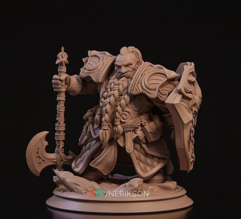 Dwarf Fighter, Paladin, Battle Master PC /NPC UNPAINTED D&D| 5 Sizes/Scales - Only-Games