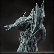 Wyvern on Peak (4 sizes) D&D Miniature | Young, Adult, Huge, Gargantuan | Resin Statue| Figurine - Only-Games