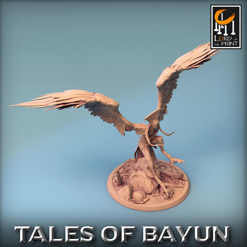 Harpy Winged Monstrosity | 28mm,32mm,54mm,75mm,100mm Scale Resin Mini | Dungeons and Dragons D&D 5e Pathfinder | Lord of the Print - Only-Games