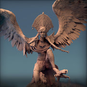 Harpy Winged Monstrosity | 28mm,32mm,54mm,75mm,100mm Scale Resin Mini | Dungeons and Dragons D&D 5e Pathfinder | Lord of the Print - Only-Games