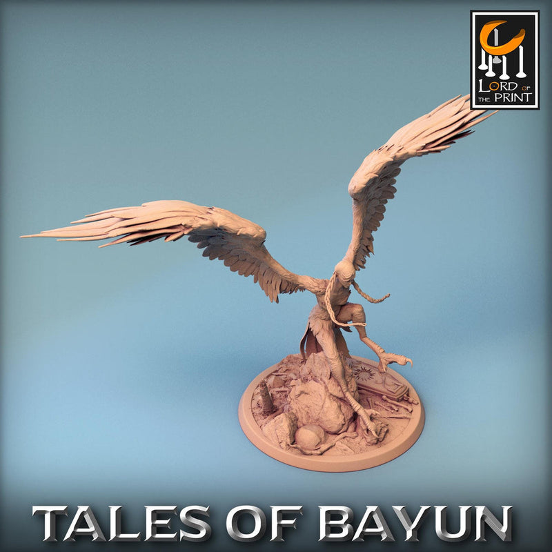Harpy Winged Monstrosity | 28mm,32mm,54mm,75mm,100mm Scale Resin Mini | Dungeons and Dragons D&D 5e Pathfinder - Only-Games