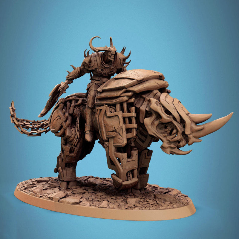 Daemon on Armored Muscular Beast Axe Demon, Devil Cavalry | DnD| 5 Sizes /Scale - Only-Games