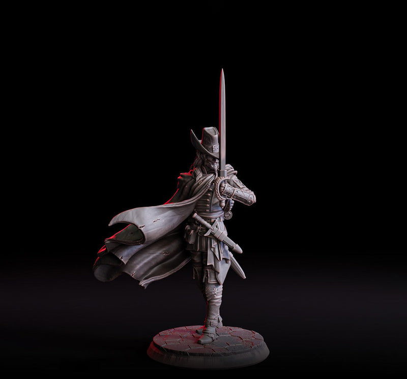 Human Fighter Swashbuckler Duelist | 5 Sizes /Scales | Player Character | D&D 5e Pathfinder - Only-Games