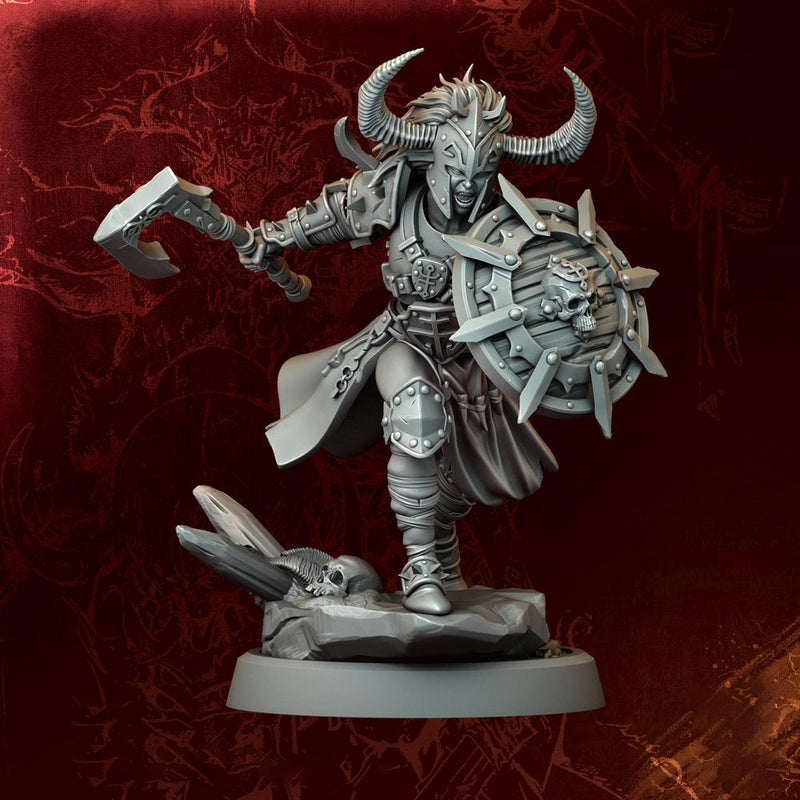 Female Fighter, Ranger, Paladin, Sword D&D 5e Mini | 5 Sizes /Scales - Only-Games