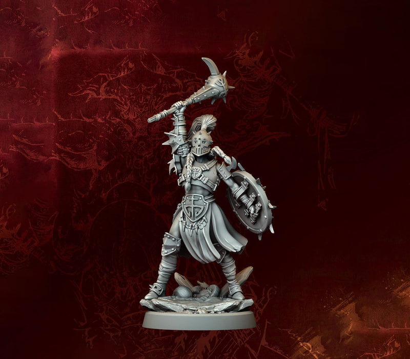 Female Fighter, Ranger, Paladin, Sword D&D 5e Mini | 5 Sizes /Scales - Only-Games