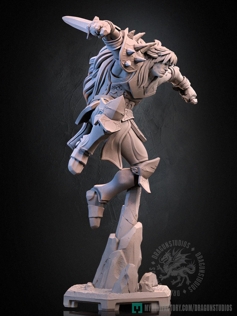 Human Fighter Paladin Ranger  PC NPC |Unpainted Miniature| 5 Sizes /Scales | Pathfinder Figure D&D - Only-Games
