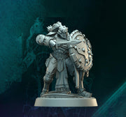 Sci-Fi Miniature Space Knight, Hellas Black Hoplites | 5 Sizes /Scales | Resin Mini - Only-Games