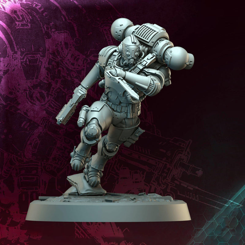 Sci-Fi Miniature Space Soldier Jumper Commando | 5 Sizes /Scales | Resin Mini | Shocktrooper TPG - Only-Games