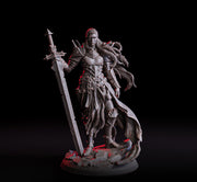 Female Human Paladin, Fighter PC NPC Unpainted Miniature | 5 Sizes /Scales | D&D 5e - Only-Games